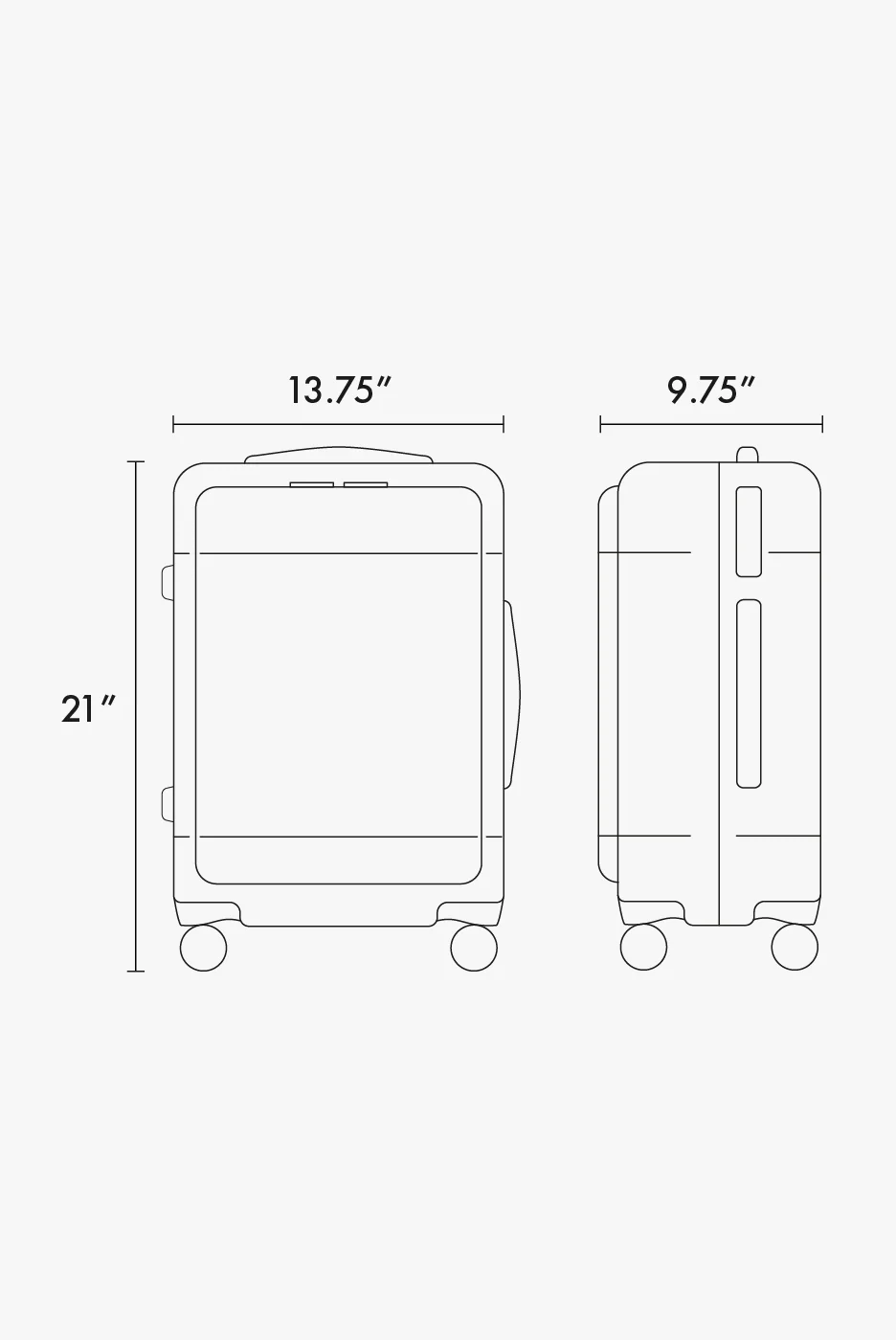 Hue Front Pocket Carry-On Luggage