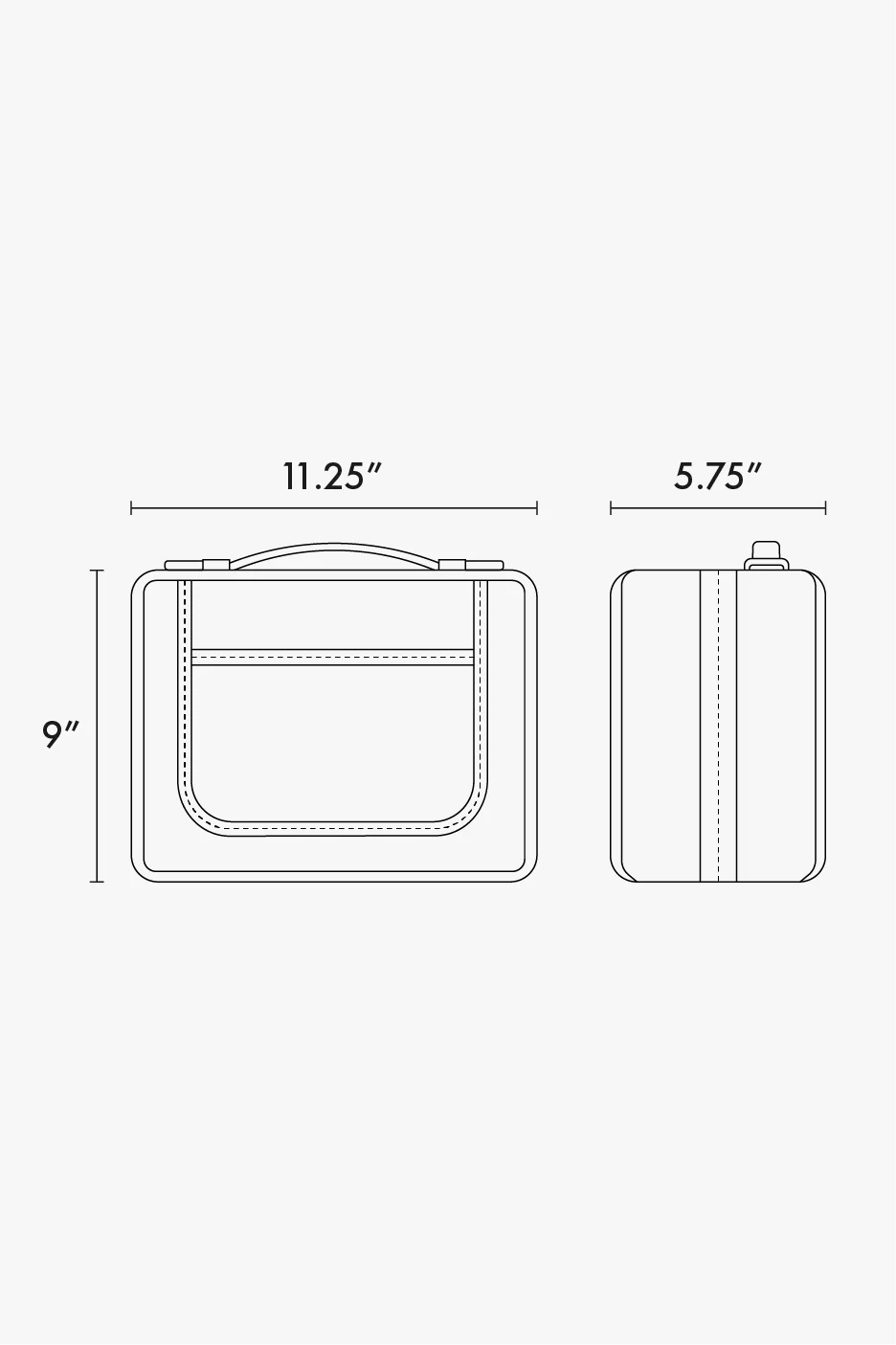 Large Clear Cosmetics Case in Croc-Embossed