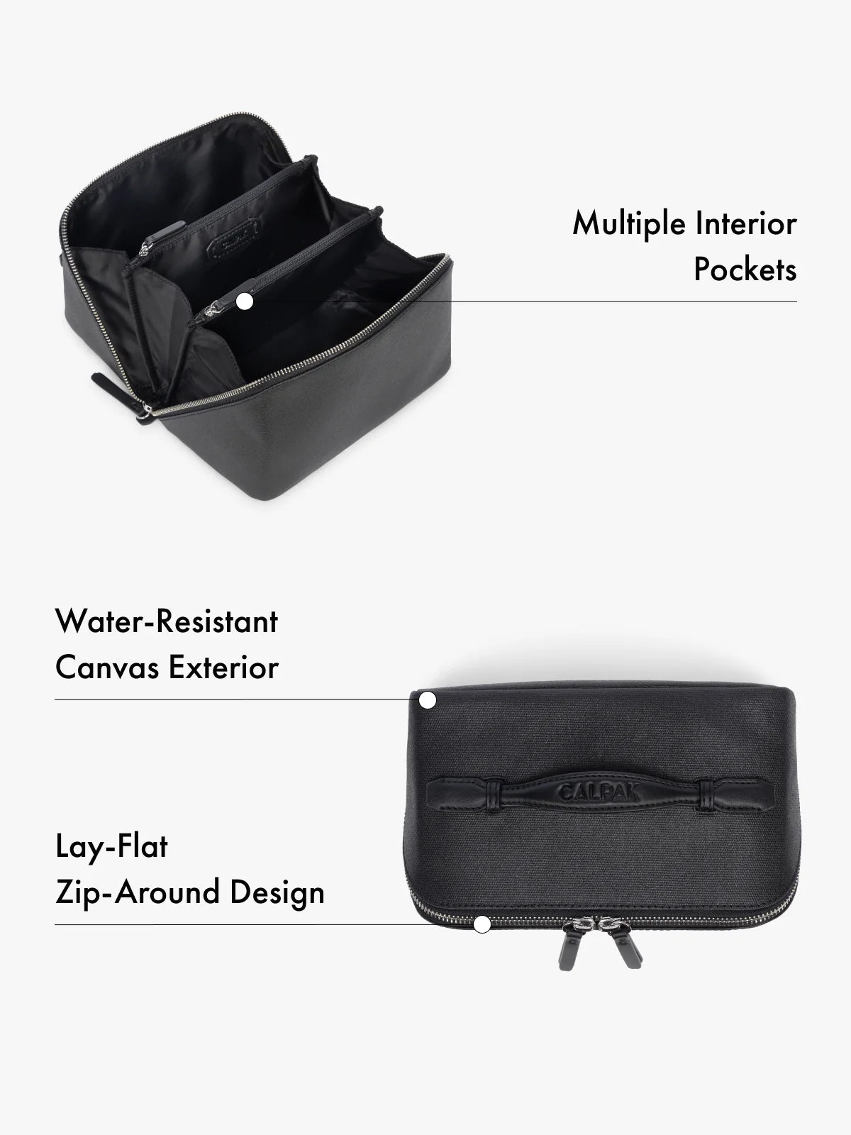 Colette Lay-Flat Canvas Toiletry Bag