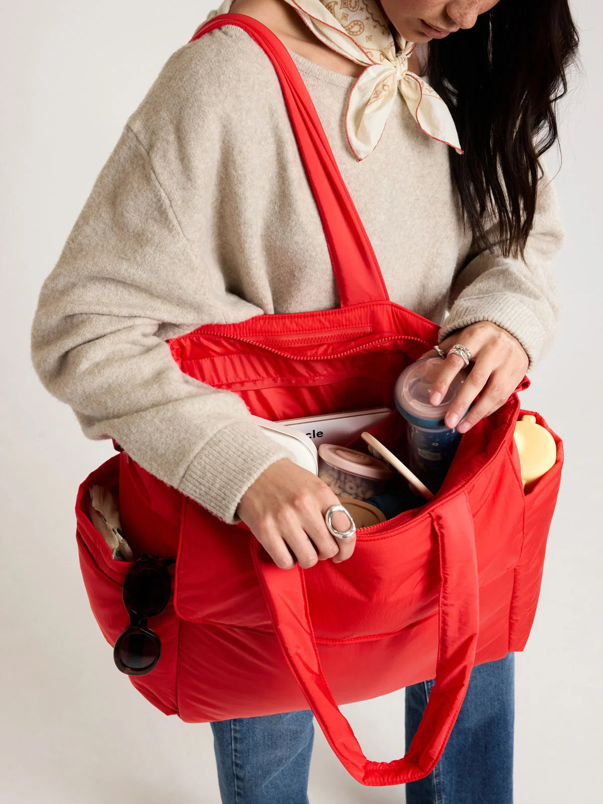 Diaper Tote Bag with Laptop Sleeve