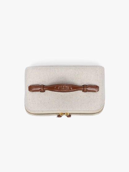 Colette Lay-Flat Canvas Toiletry Bag
