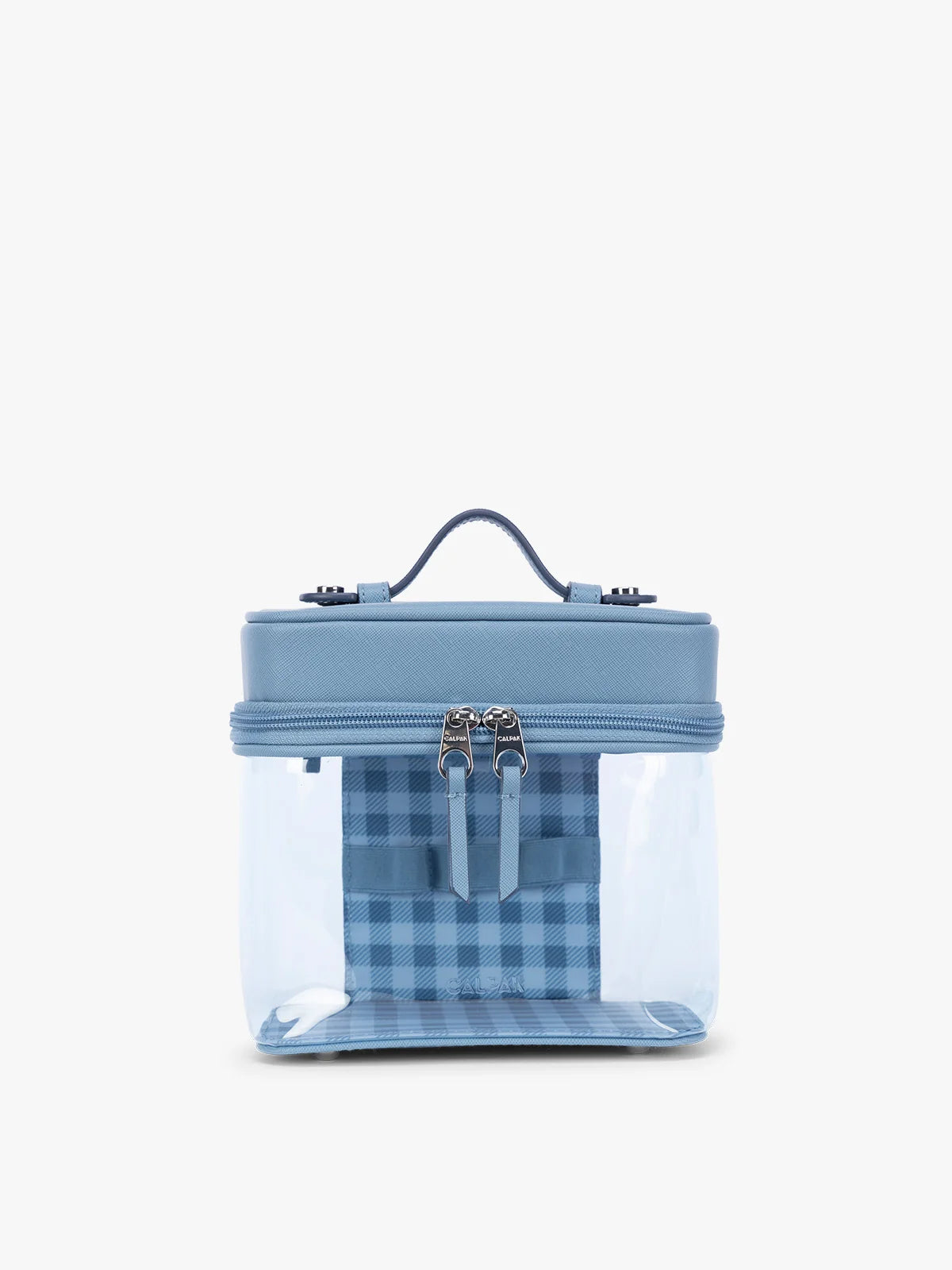 Clear Train Case with Top Compartment