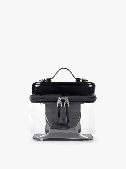 Clear Train Case with Top Compartment