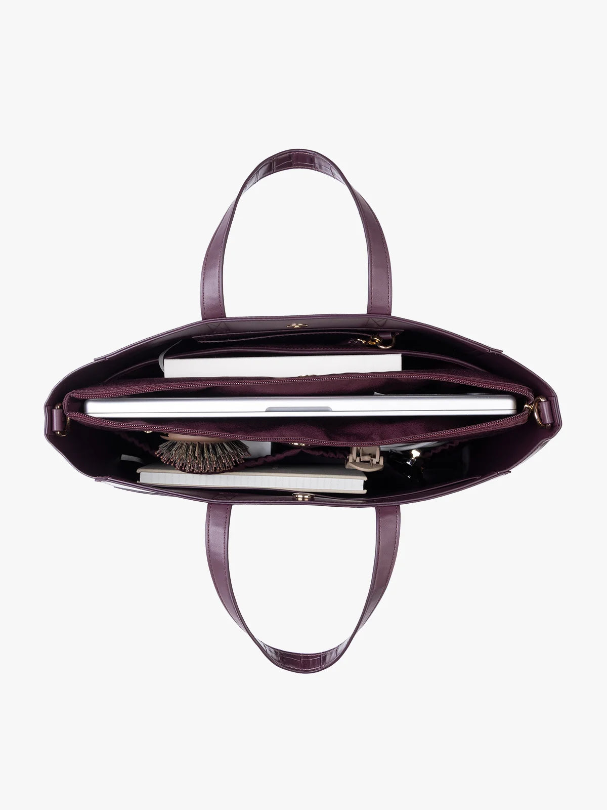 Haven 15" Laptop Tote Bag in Croc-Embossed