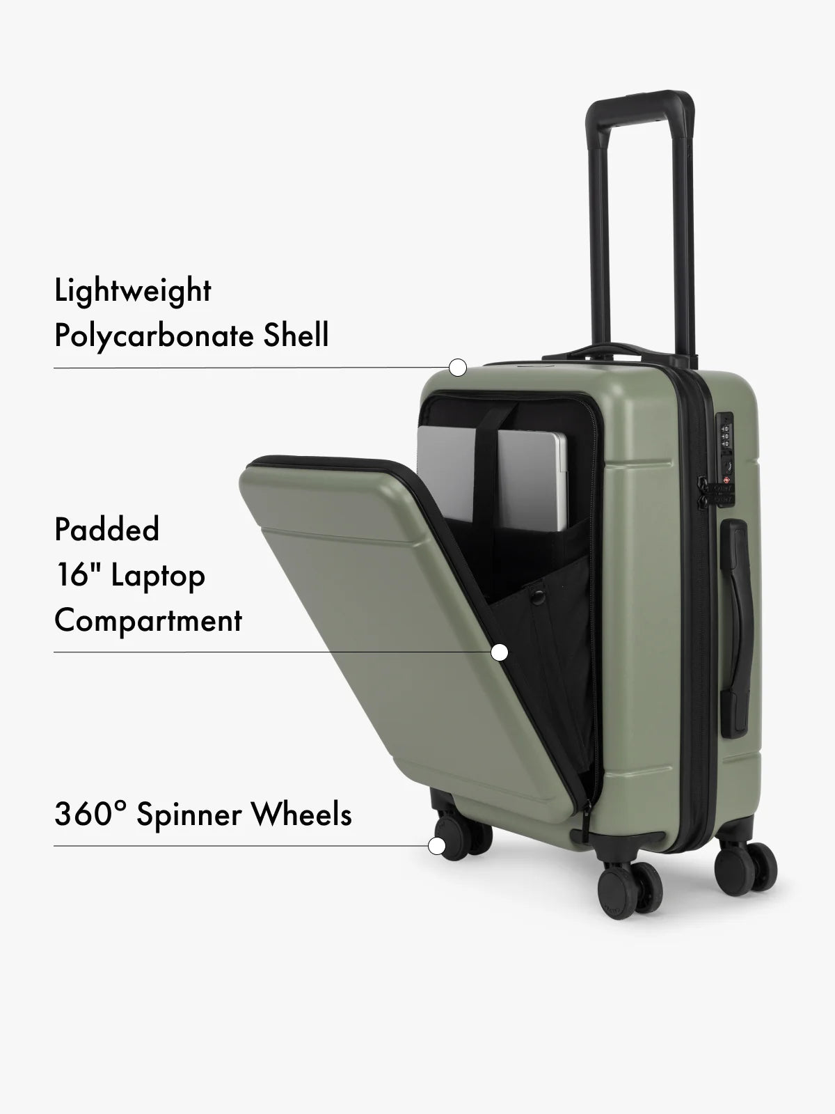 Hue Front Pocket Carry-On Luggage