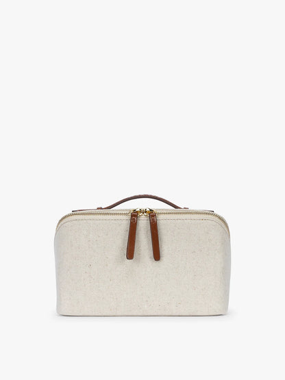 Colette Lay-Flat Canvas Toiletry Bag