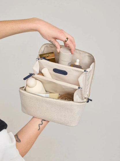 Colette Lay-Flat Canvas Toiletry Bag