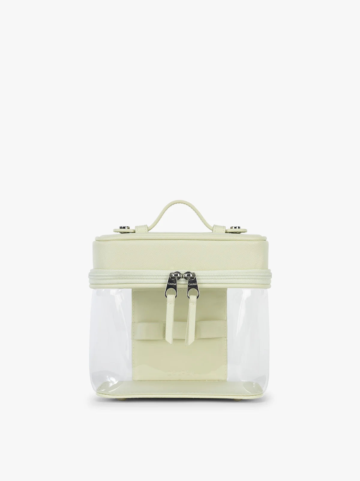 Clear Train Case with Top Compartment